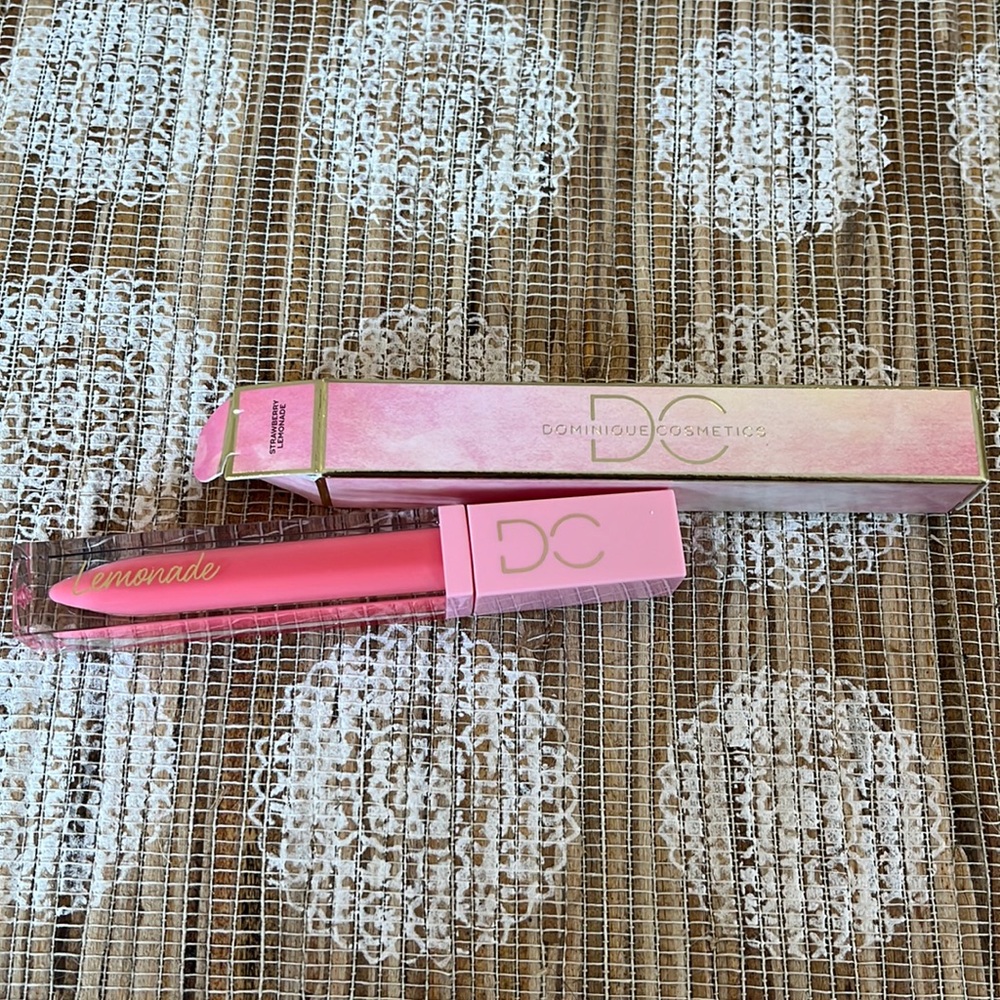 New in Box Dominique Cosmetics Lipgloss in Strawberry Lemonade